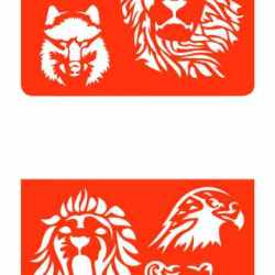 Set sabloane Animale salbatice, Djeco