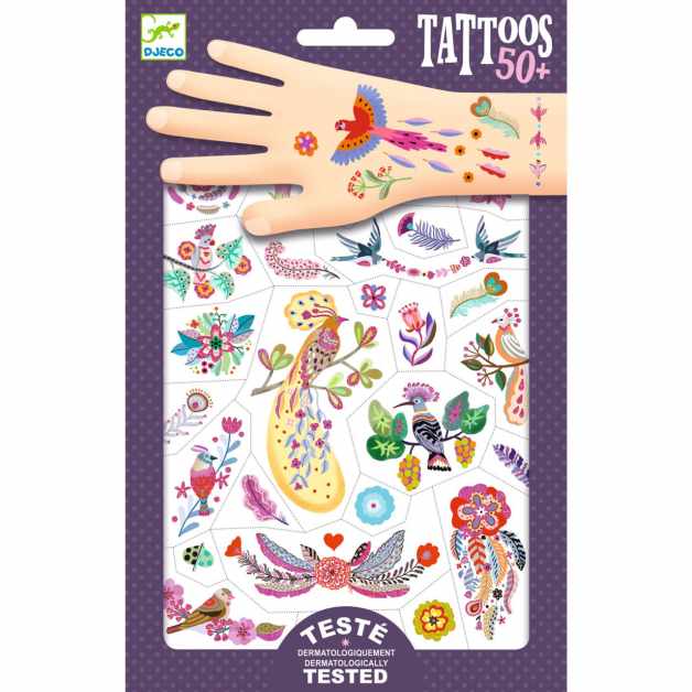 Tatuaje Pasari multicolore