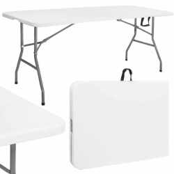 Masa dreptunghiulara pliabila multifunctionala, 180x72x75cm, alba