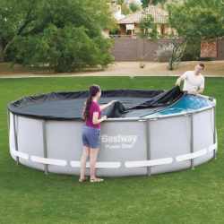 Prelata Bestway pentru piscina cu cadru metalic rotunda, 366cm