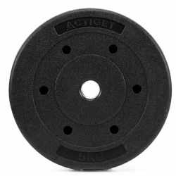 Disc greutate haltera, 5 kg, umplutura bitumica, invelist PP, 29 mm, negru