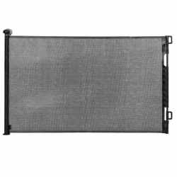 Poarta de siguranta retractabila si extensibila, pentru copii sau animale de companie, 162x86 cm, negru