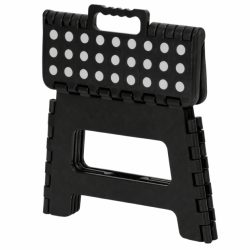 Scaun inaltator multifunctional tip scara, antiderapant, 22 cm, maxim 150 kg, negru