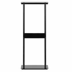 Raft metalic pentru prosoape, structura cu finisaj mat, accesorii montaj incluse, 31x15x77 cm, negru