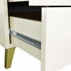 Comoda MOBI K-06, 6 sertare, 60x37x104 cm, casmir cu detalii aurii