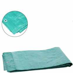 Prelata de protectie de dimensiune mare, laminata, impermeabila, cu protectie UV, 18x10 m, 70 GSM, verde