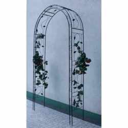 Pergola gradina cu suport pentru plante cataratoare, structura metalica, 130x39x260 cm, negru