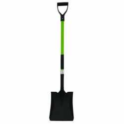 Lopata pentru nisip si pamant cu maner fibra de sticla 120 cm, cap din otel vopsit, negru si verde