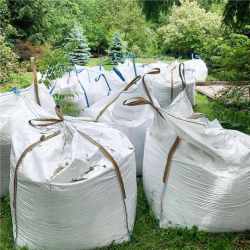 Sac gradina big bag pentru frunze si deseuri vegetale, 420 L, 500 kg, 75x75x75 cm, alb