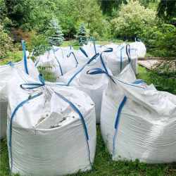 Sac gradina big bag pentru frunze si deseuri vegetale, 900 L, 1000 kg, 92x92x100 cm, alb