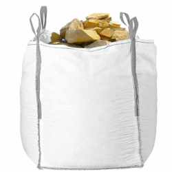 Sac gradina big bag pentru frunze si deseuri vegetale, 1200 L, 1000 kg, 90x90x145 cm, alb