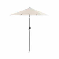 SONGMICS Umbrela de gradina 200 cm, inclinare dubla 30°, poliester UPF 50+, cadru metalic, bej