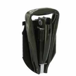 Lopata pliabila multifunctionala 6 in 1 pentru camping si gradina, otel mangan, 47 cm, negru