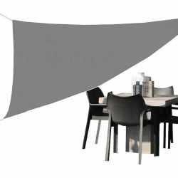 Copertina prelata de soare, triunghiulara, impermeabila, cu protectie UV, 300x300x300 cm, gri