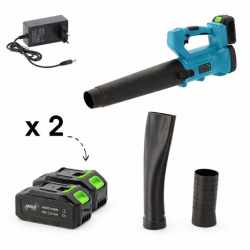 Suflanta frunze cu acumulator 1500 W, 2 baterii 4Ah, rotatie 17000 rpm, viteza aer 160 km/h, incarcator inclus