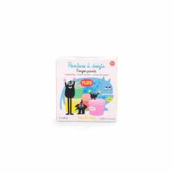 Acuarele 4 culori neon pentru pictat cu mana, Moulin Roty
