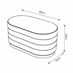 Bancheta tip puf cu depozitare, tapiterie velur, 80x42x42 cm, roz pudrat