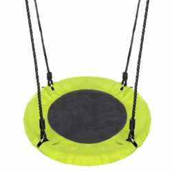 Leagan tip cuib Sersimo NS12, diametru 60cm, inaltime reglabila, pentru exterior, sarcina 100 kg, Verde Negru