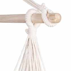Hamac tip leagan suspendat pentru casa sau gradina HM48, gri maro cu perne, 130x100cm, 150kg
