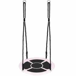 Leagan tip cuib Sersimo NS25, diametru 110cm, inaltime reglabila, pentru exterior, sarcina 150 kg, Roz pal