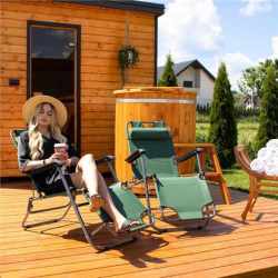 Sezlong pliabil SERSIMO GC5, Relax Zero Gravity, 80x60x153cm, Verde