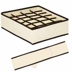 Set 4 organizatoare Sersimo sertar pentru sosete/lenjerie, crem