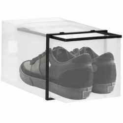 Set 10 cutii organizare pentru pantofi, 28x20x20, transparent