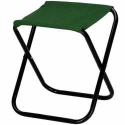 Scaun pliabil pentru camping sau pescuit, cadru metalic, maxim 100 kg, 26x26x34 cm, verde