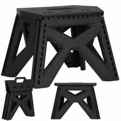 Scaun inaltator multifunctional tip scara, 100 kg, compact, cu maner, 23x31x23 cm, negru
