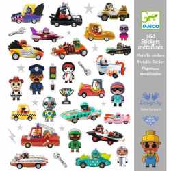 Abtibilduri metalice Vehicule, Djeco