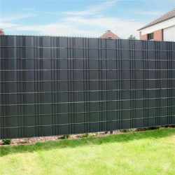 Panou de gard pentru intimitate in gradina, PVC, 50 x 0.19 m, gri antracit