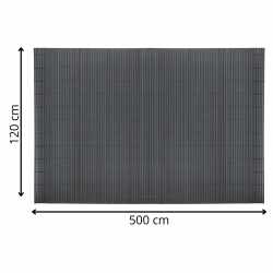 Panou de gard pentru intimitate in gradina, lamele PVC ce imita bambusul, protectie UV, 500x120 cm, gri