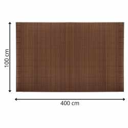 Panou de gard pentru intimitate in gradina, lamele PVC ce imita bambusul, protectie UV, 400x100 cm, maro