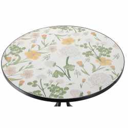 Set mobilier gradina Antos 3 piese, masa si 2 scaune pliabile, mozaic decorativ, metal, multicolor