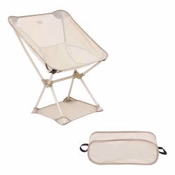 Scaun pliabil camping sau pescuit 5Five cu cadru din otel si sezut din poliester, 72x56x53 cm, bej