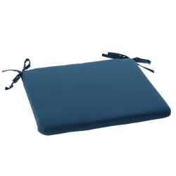 Perna scaun 40x40x3 cm, poliester impermeabil, cu fermoar si prindere, albastra