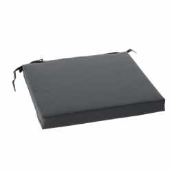 Perna scaun 40x40x5 cm, poliester impermeabil, cu fermoar si prindere, gri inchis
