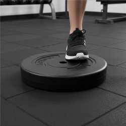Disc greutate haltera, 20 kg, umplutura bitumica, invelist PP, 31 mm, negru