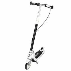 Trotineta pliabila pentru copii, 2 roti cu iluminare LED, frana de mana si picior, reglabila pe inaltime, maxim 100 kg, 73x36x94 cm, negru si alb