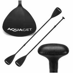 Vasla 2 in 1 pentru placa gonflabila SUP si kayak, lungime reglabila, aluminiu, 222 cm, negru