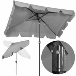 Umbrela terasa sau gradina reglabila, inclinare 2 directii, protectie UV UPF 50+, 195x122 cm, gri deschis