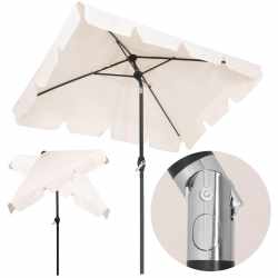 Umbrela terasa sau gradina reglabila, inclinare 2 directii, protectie UV UPF 50+, 195x122 cm, ecru