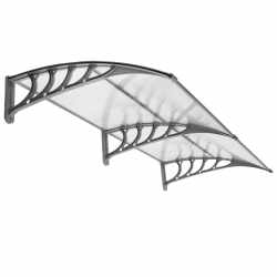 Copertina dubla protectie usa si fereastra, policarbonat cu protectie UV, 200 x 100 cm, gri transparent