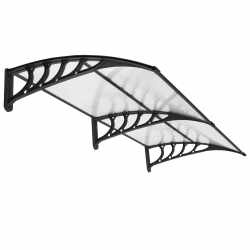 Copertina dubla protectie usa si fereastra, policarbonat cu protectie UV, 200 x 100 cm, negru transparent