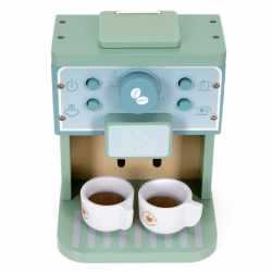 Jucarie din lemn aparat de cafea pentru copii, 8 piese, 15x12x20 cm, multicolor