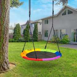 Leagan gradina tip cuib, diametru 100 cm, reglabil pe inaltime, maxim 150 kg, multicolor