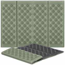 Saltea pliabila pentru sezut la camping sau picnic, spuma XPE termoizolanta, impermeabila, 40x28x1 cm, verde
