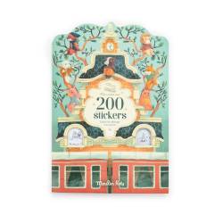 Carte de colorat cu stickere Gasca lui Jojo, Moulin Roty