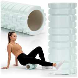 Rola pentru masaj si stretching din spuma EVA, duritate medie 50 Shore A, 33x14 cm, verde