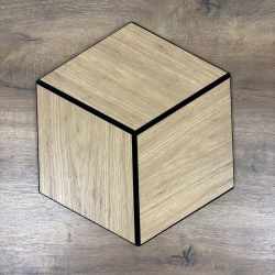 Set 9 panouri decorative romb MDF si fetru, LDA PREMIUM, 40x24 cm, Stejar Saragossa